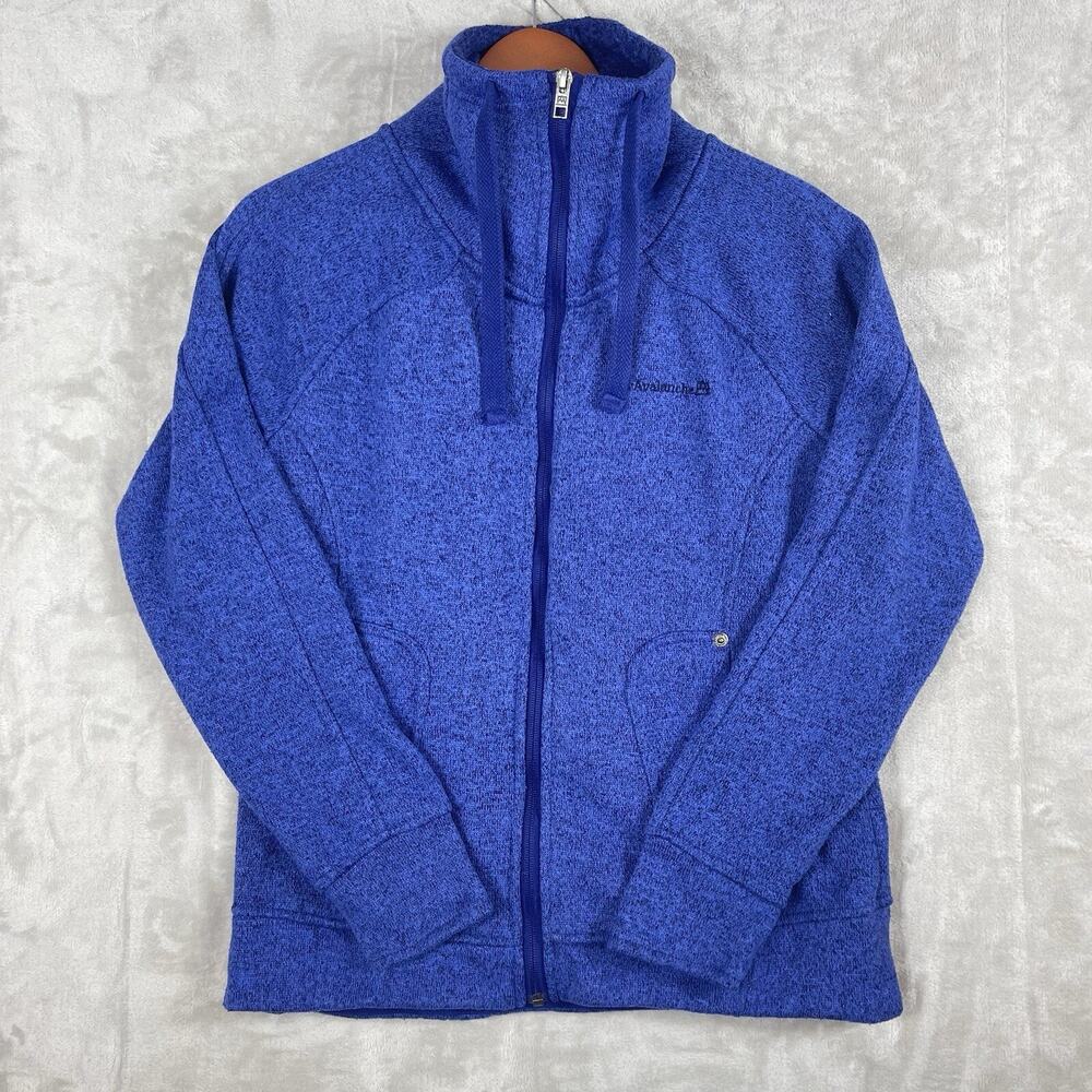 Avalanche Full Zip Up Fleece Women's Medium Blue Performance Thumb Holes Hiking